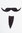 carnival Halloween fake, glue on beard Spanish cardinal musketeer mustache and goatee black MM-031