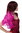 Perücke Ombre Mahagonibraun Pink Lockig H9704-33FT2405