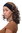BRO-704-12 Lady Quality Wig fixed black head band shoulder length very voluminous curled brown