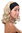 Lady Quality Wig fixed black head band shoulder length very voluminous curled golden blond