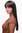 Sexy Lady Quality Wig long straight fringe bangs dark brown with brown strands streaks highlights