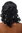 BRO-704-1B Lady Quality Wig fixed black head band shoulder length very voluminous curled black