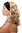 Lady Quality Wig fixed black head band shoulder length very voluminous curled warm medium blond