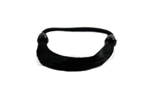 NHA-003B-1 Invisible Hair binder tie scrunchy black synthetic hair