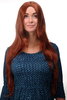 3217-130 Lady Quality Wig Cosplay very long straight middle parting copper red approx 29,5 "