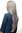 3217-51 Lady Quality Wig Cosplay very long straight middle parting silver grey approx 29,5 "