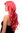 Stunning Lady Quality Wig Cosplay very long wavy fringe (for side parting) bright red 27,5 inch