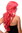 Stunning Lady Quality Wig Cosplay very long wavy fringe (for side parting) bright red 27,5 inch