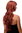Stunning Lady Quality Wig very long wavy long fringe (for side parting) copper red 27,5 inch