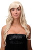 Stunning Lady Quality Wig very long wavy long fringe (for side parting) bright goldblond mix