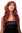 Lady Quality Wig wavy curly & slightly straggly ends wet-look ringe (for side parting) dark red