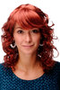 Incredibly Cute Lady Quality Wig Romantic Curls fringe parted shoulder length dark red 18" inch