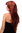 Lady Quality Wig wavy curly & slightly straggly ends wet-look fringe (for side parting) copper red