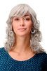 Incredibly Cute Lady Quality Wig Romantic Curls fringe parted shoulder length silvery silver grey