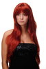 Lady Quality Wig Cosplay very long long bangs fringe can part to side straight dark red