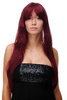 Lady Quality Wig Cosplay very long long bangs fringe can part to side straight aubergine red