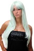 Lady Quality Wig Cosplay very long long bangs fringe can part to side straight bright green