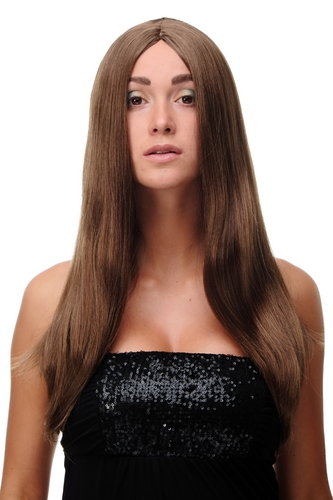 WIG ME UP ® SA-151-10 Lady Quality Wig long straight beautiful middle parting medium brown 23" inch