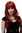 Lady Quality Wig very long beautiful curling ends straight top fringe bangs dark red approx 25"