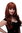 Lady Quality Wig very long beautiful curling ends straight top fringe bangs copper red approx 25"