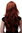 Lady Quality Wig very long beautiful curling ends straight top fringe bangs copper red approx 25"