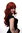 Lady Quality Wig very long beautiful curling ends straight top fringe bangs dark copper red