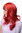 3001-137 Lady Quality Wig very long beautiful curling ends fringe bangs bright mixed red approx 21"
