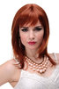 Lady Quality Wig medium length naugthy long bangs (can part to side) straight layered copper red