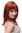 Glatte Frauen-Perücke Schulterlang Rot Kupferrot 3003-130