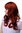 3001-350 Lady Quality Wig very long beautiful curling ends fringe bangs dark copper red approx 21"