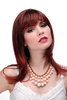 Lady Quality Wig mediumlength naugthy long bangs (can part to side) straight layered medium brown