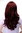 Lady Quality Wig very long beautiful curling ends fringe bangs red brown rust brown approx 21"