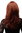 Halblange Perücke glatt wetlook Rot Kupferrot 4038-130