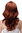 Wellige halblange Perücke Rot Kupferrot 5019-130