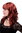 Wellige halblange Perücke Rot Dunkel-Kupferrot 5019-135