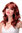 Lady Quality Wig wavy slightly stringy wet look fringe bangs (can part to side or mix) copper red
