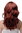 Wellige halblange Perücke Rot Kupferrot 5019-350