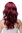 Wellige halblange Perücke Rot Granatrot 5019-39