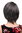 6082-44 Lady Quality Wig Cosplay short long bob page side parting (of very long fringe) dark grey