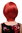 Lady Quality Wig Cosplay short long bob page side parting (of very long fringe) bright red mix
