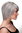Lady Quality Wig Cosplay short long bob page side parting (of very long fringe) bright silver grey