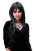 Lady Quality Wig extremely long voluminously layered long finge bangs (can part to side) dark grey