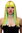 Lady Quality Wig Cosplay wild colours blue green yellow disco glam fringe bangs straight long 21"
