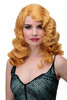 Lady Quality Wig Cosplay Classic Hollywood Femme Fatale Diva Wavy Long Parting Golden Blond 20"