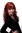 M-103-135 Lady Quality Wig very long curly curled slightly stringy wetlook fringe dark red 23" inch