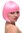 Lady Quality Wig Cosplay short bob fringe bangs bright pink mix straight disco glam 10"