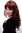 Lady Quality Wig very long curly curled slightly stringy wetlook fringe dark copper red 23" inch