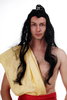 140-PP103 Party Wig for Halloween Fancy Dress Samurai Japan China Swordsman Kungfu Ronin Wang Yu