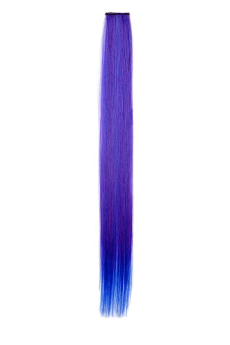 1 Clip-In Strähne glatt Violett-Blau-Mix YZF-P1S18-T2420TTF2517