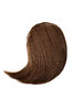 Hair Piece Clip-in Bangs Fringe curved side parting heat resistant fiber styleable medium brown
